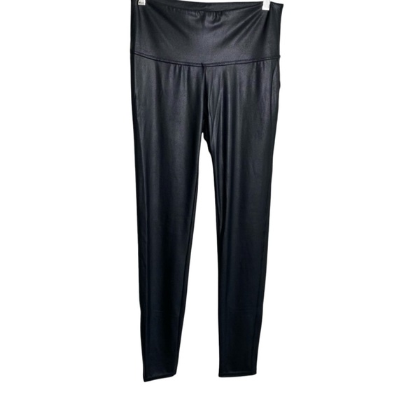 Black Faux Leather Leggings - Picture 1 of 6